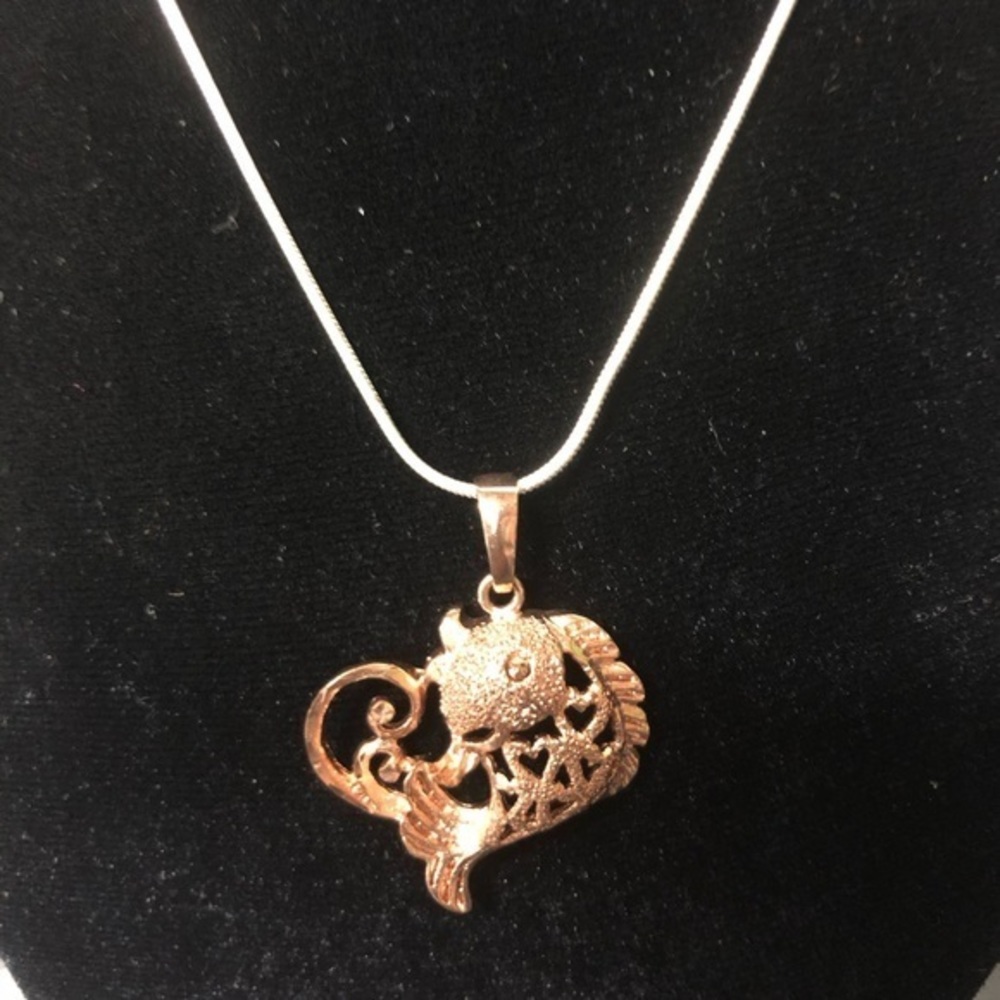 Rose Gold & Matching Rose Gold Chain Necklace